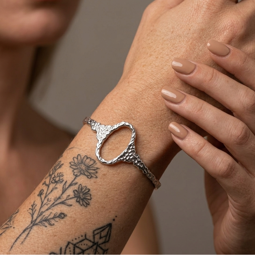 halo silver bracelet - Magnetica