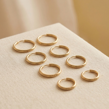 classic gold hoop earrings - Magnetica