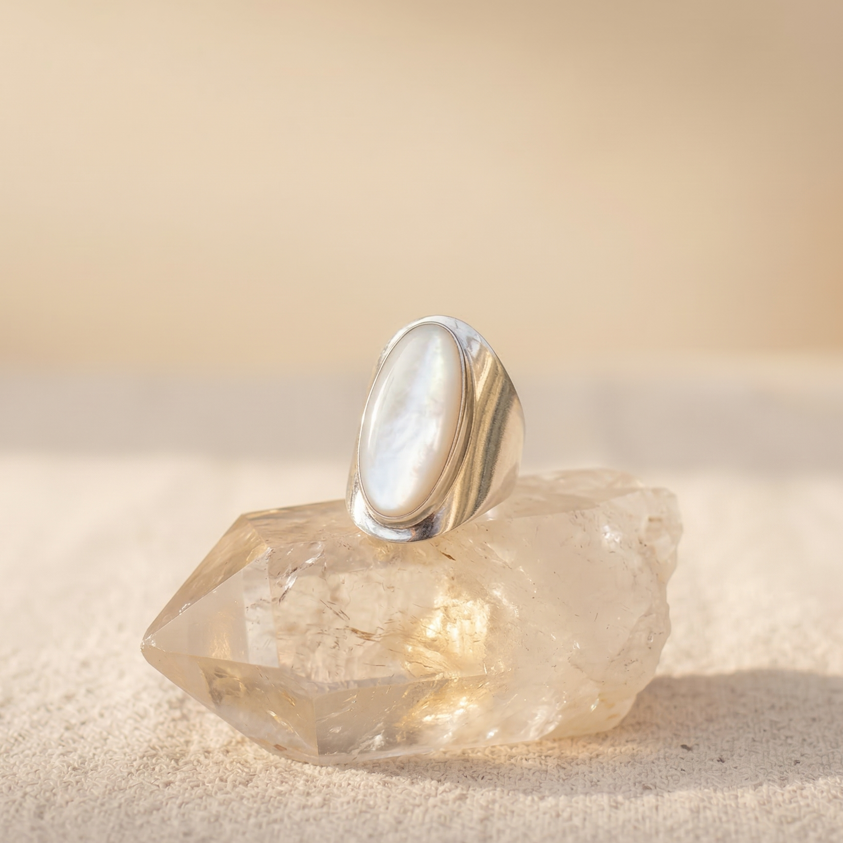 ocean pearl silver ring - Magnetica