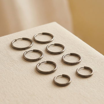 classic silver hoop earrings - Magnetica