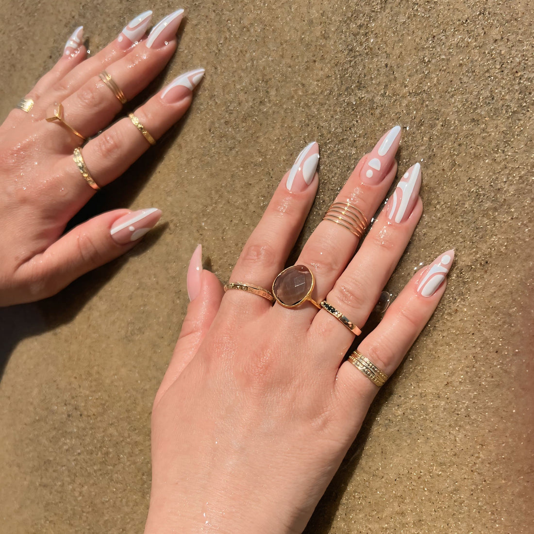 Dawn Band gold midi adjustable ring