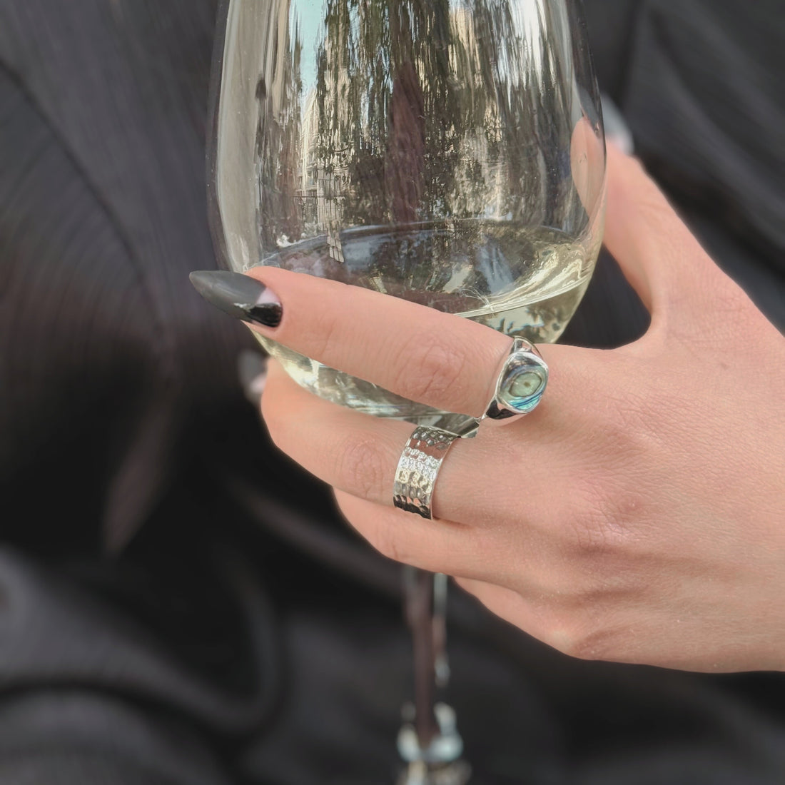 Atlas sterling silver ring