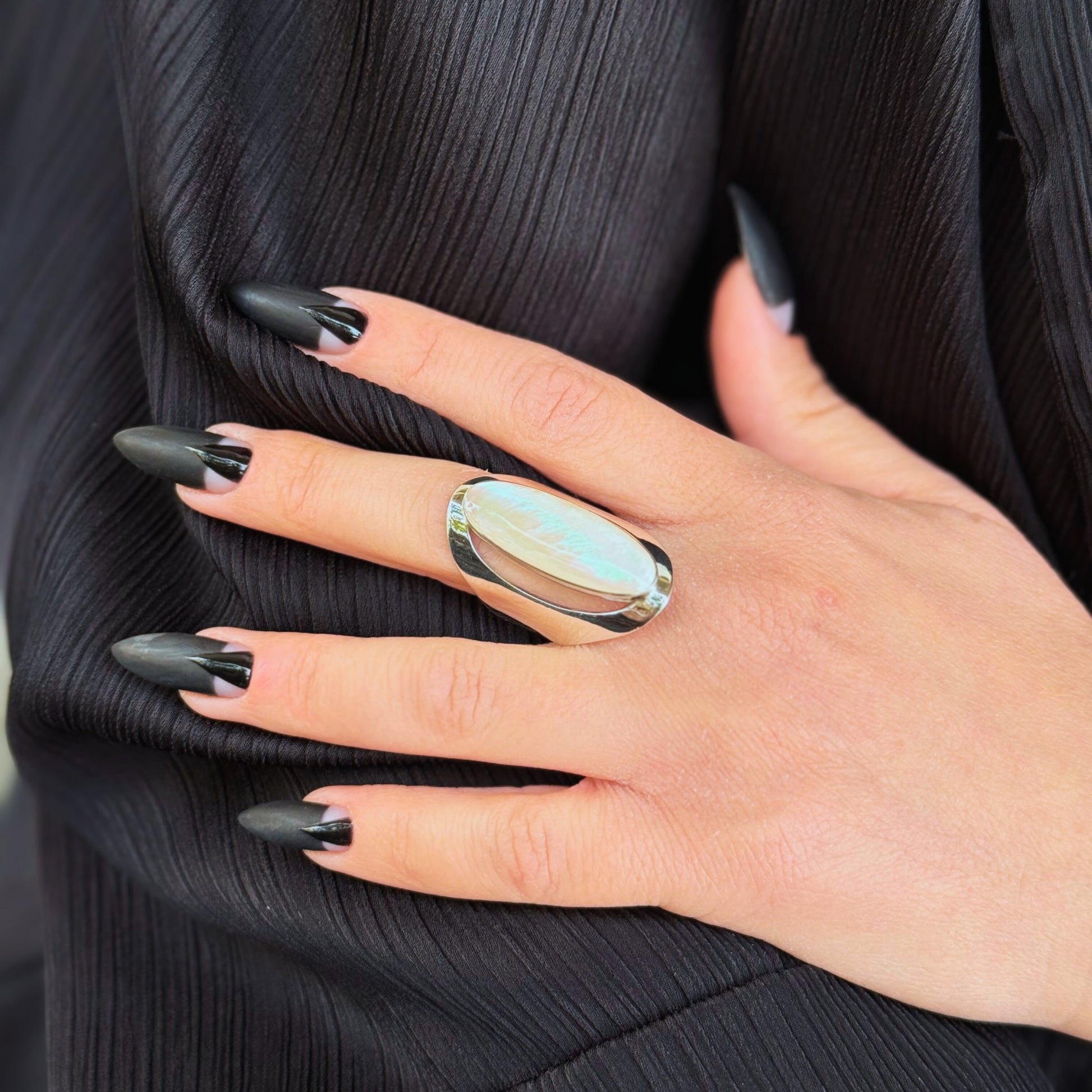 Nympha pearl silver ring - Magnetica