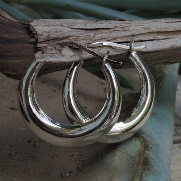 Circa Silver hoop earrings