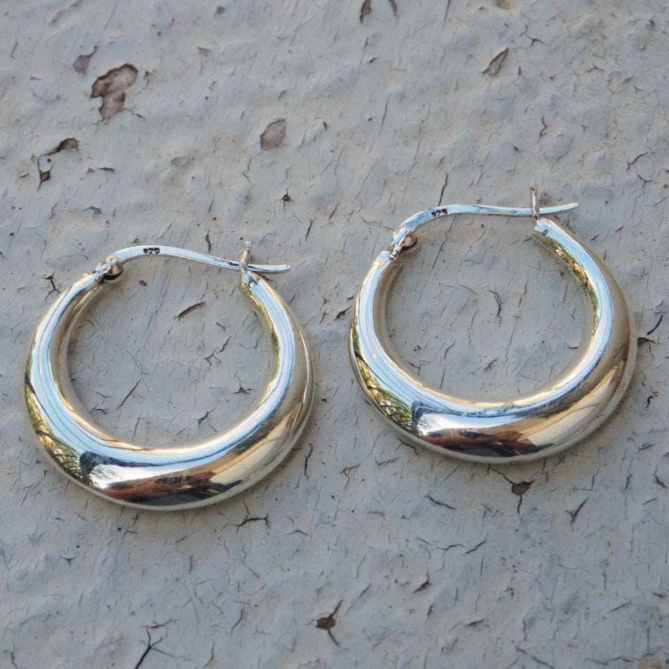 Circa Silver hoop earrings