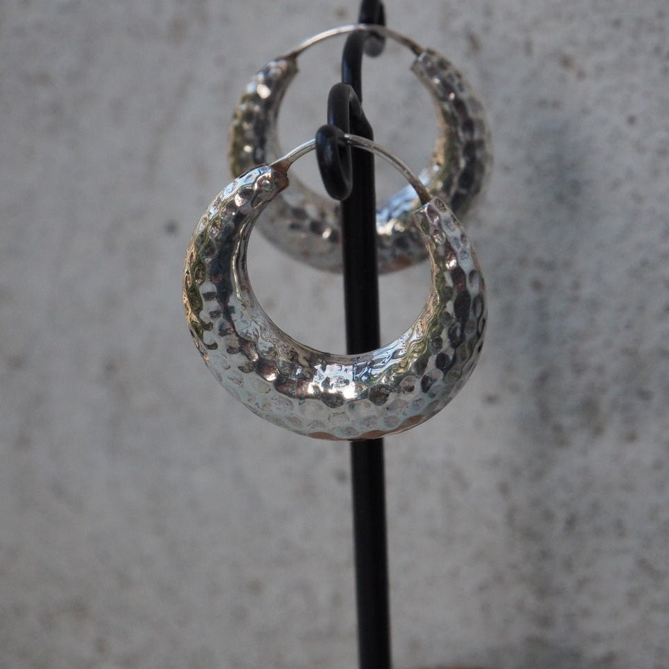 Halo Silver hoop earrings