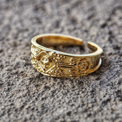 Lhotse gold midi adjustable ring