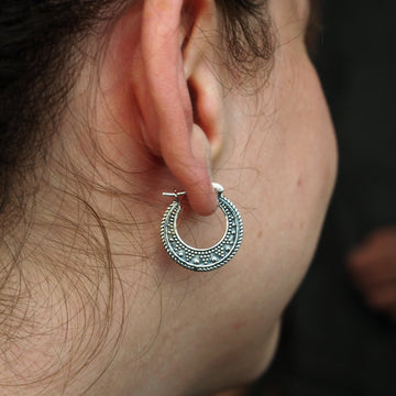 Euphoria Silver hoop earrings