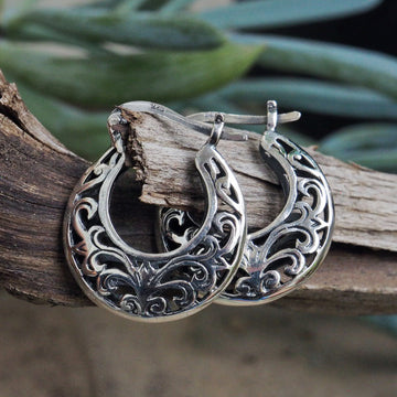 Mira Silver hoop earrings