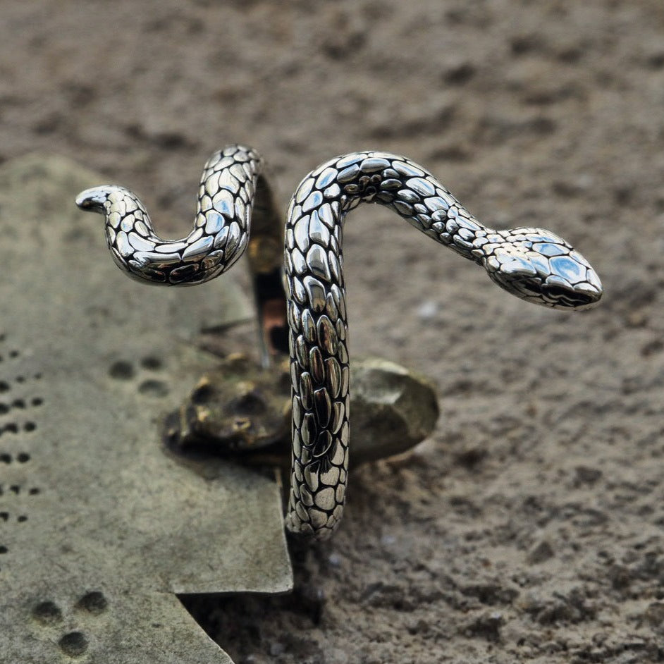 snake goddess sterling silver adjustable ring