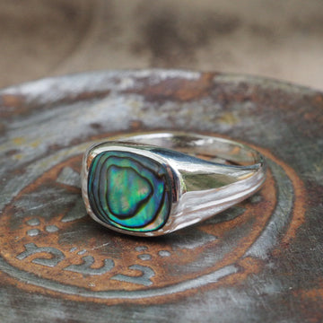 Atlas abalone silver ring - Magnetica
