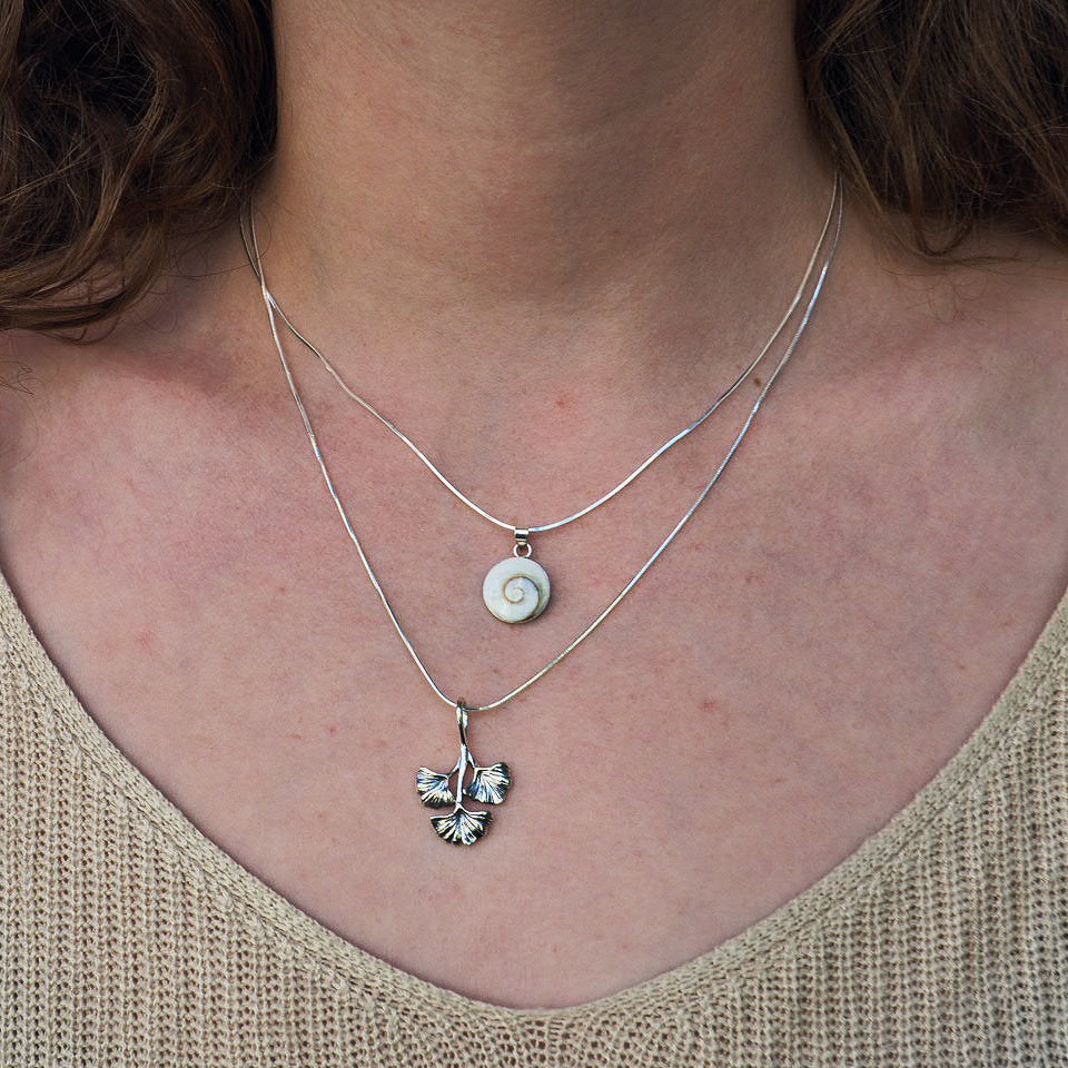 silver Lily Embrace necklace