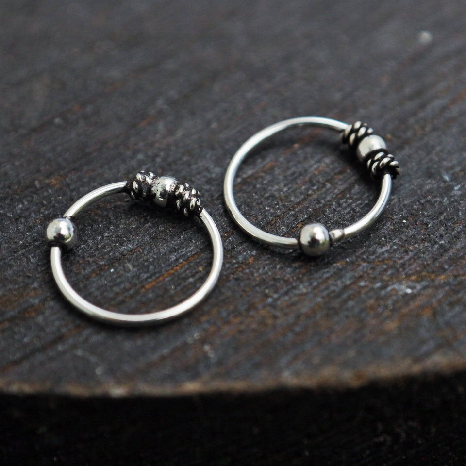 Eclipse Pin silver piercing ring