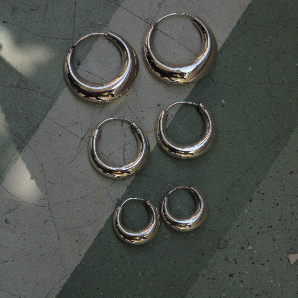 classic silver hoop earrings
