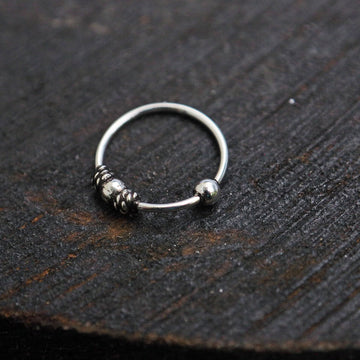 Eclipse Pin silver piercing ring