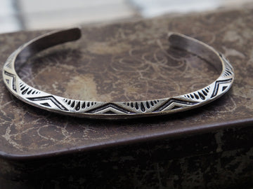 Katrina silver brass adjustable cuff bracelet