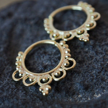 Sahara tribe gold hoop earrings
