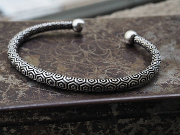 Toubkal silver plated brass adjustable cuff bracelet