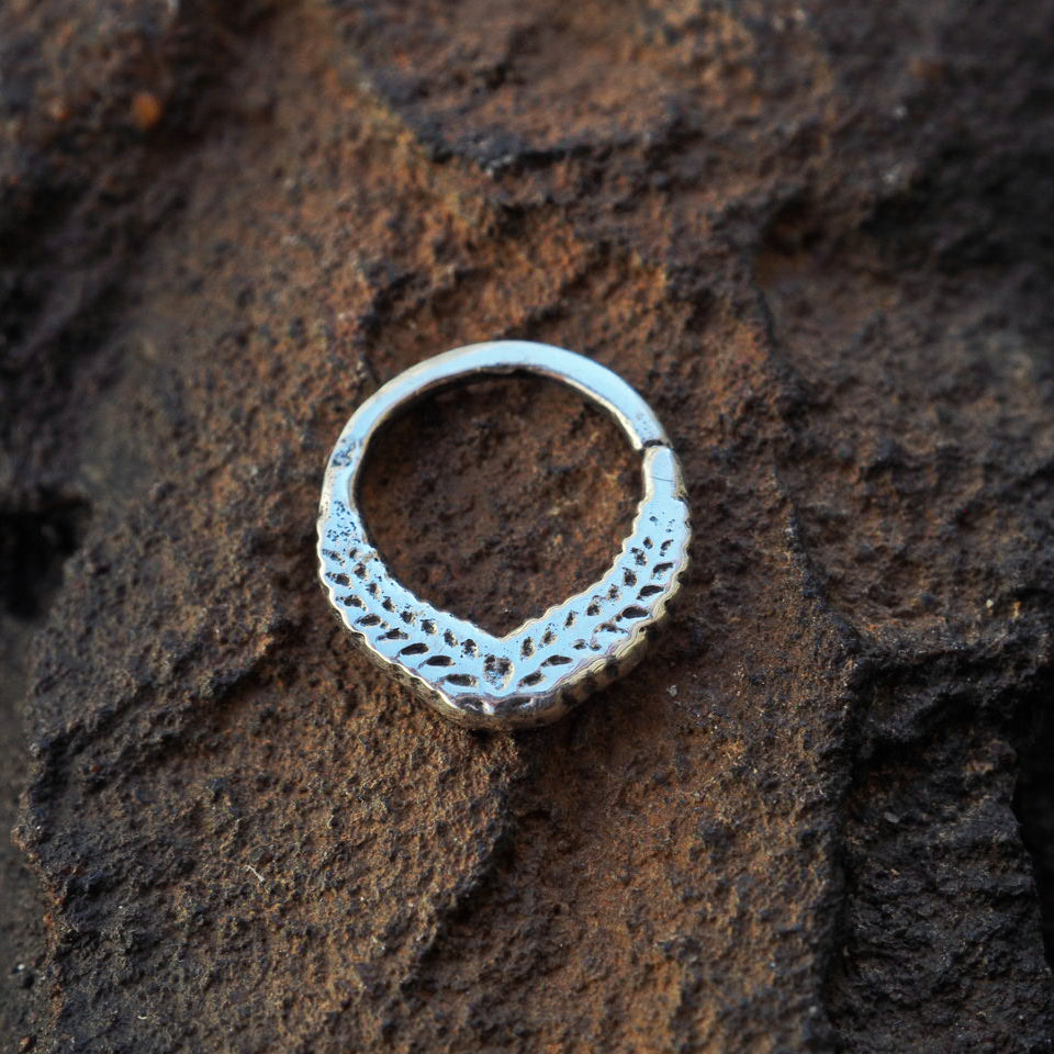 Vibe silver piercing ring