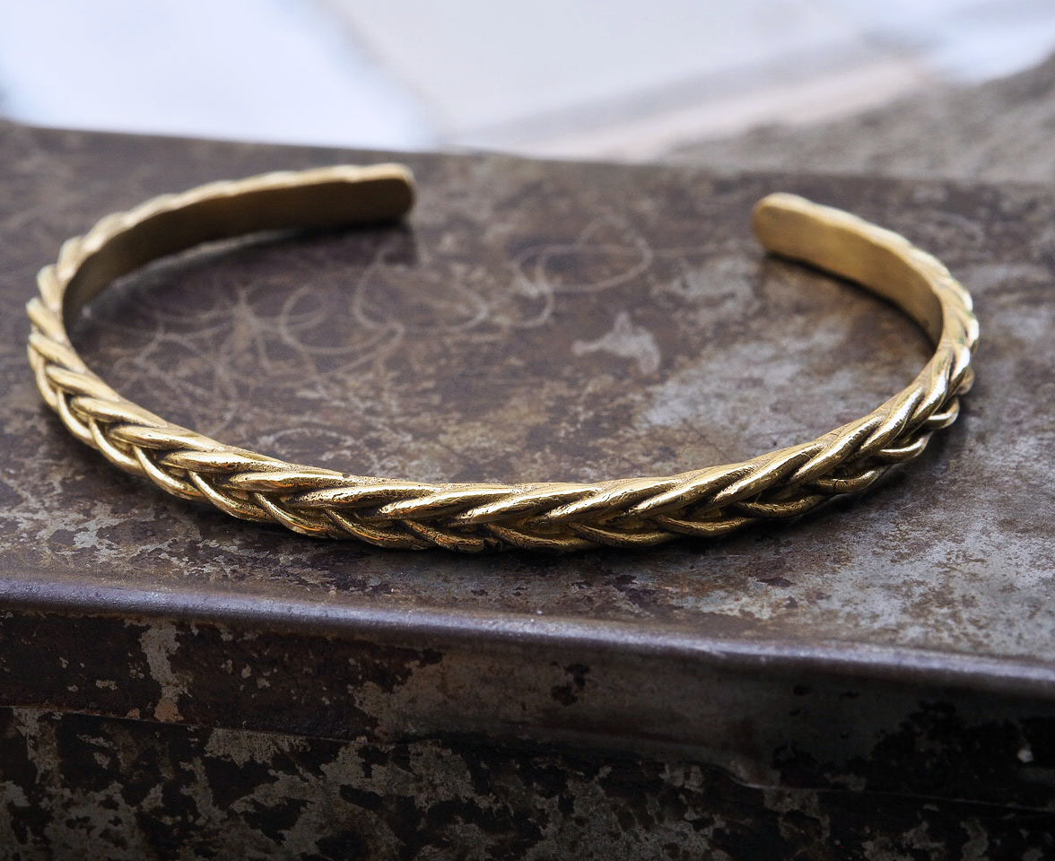 Krakatoa brass adjustable cuff bracelet