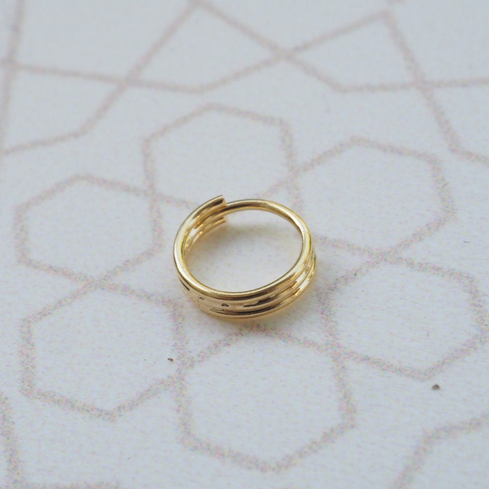 Dawn gold plated piercing ring
