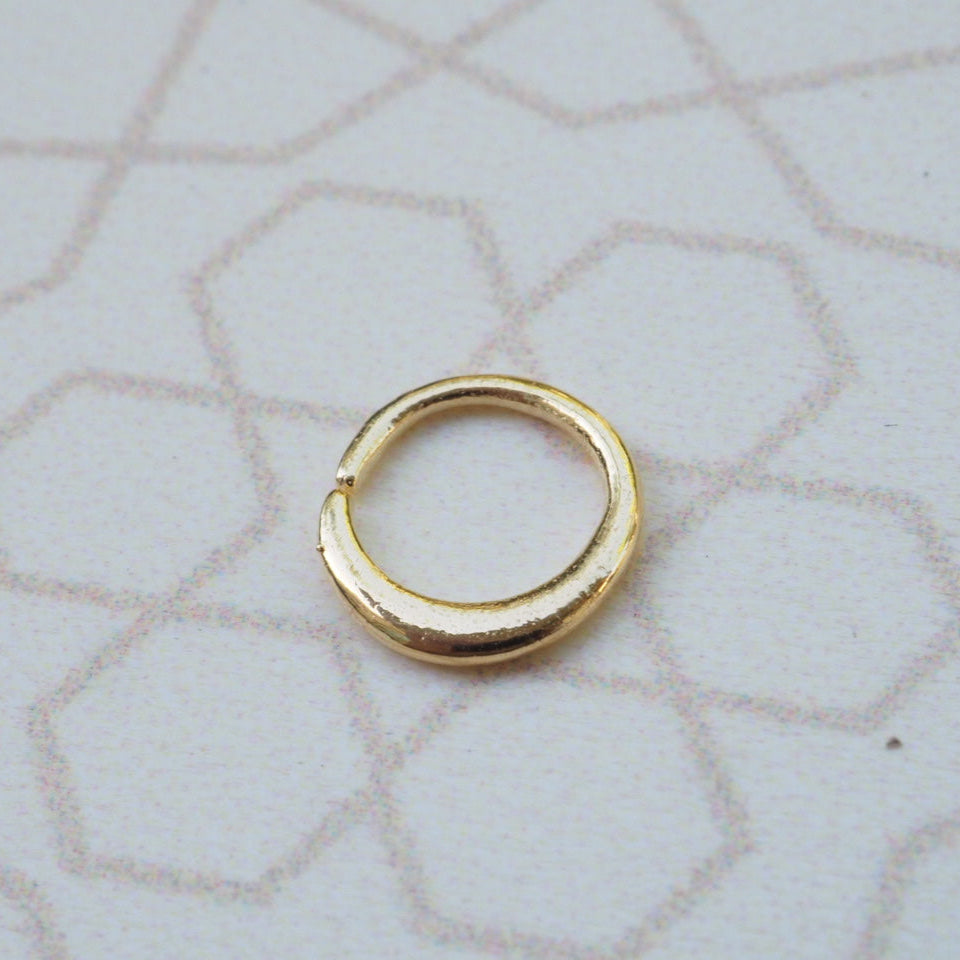 Soleil gold plated piercing ring
