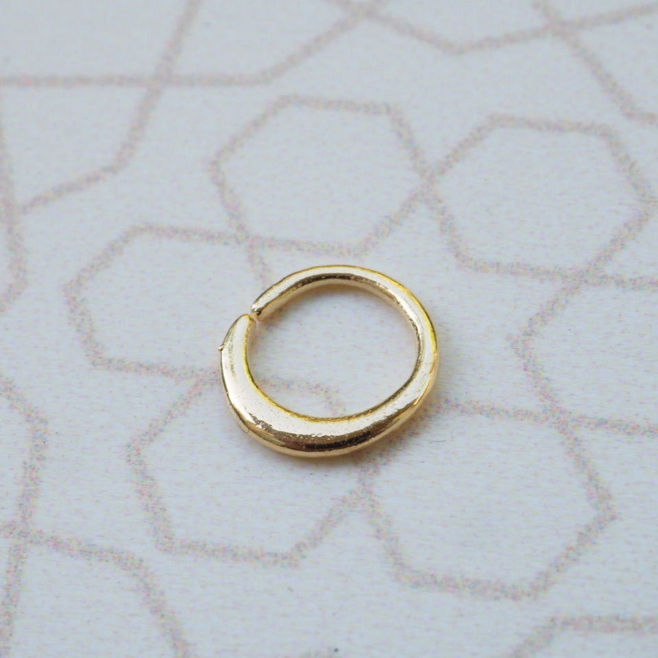 Soleil gold plated piercing ring