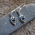 עגילי כסף Pearl and Petal – גרסת טורקיז