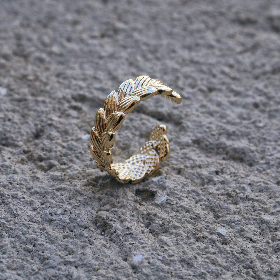 Athena gold plated ear cuff