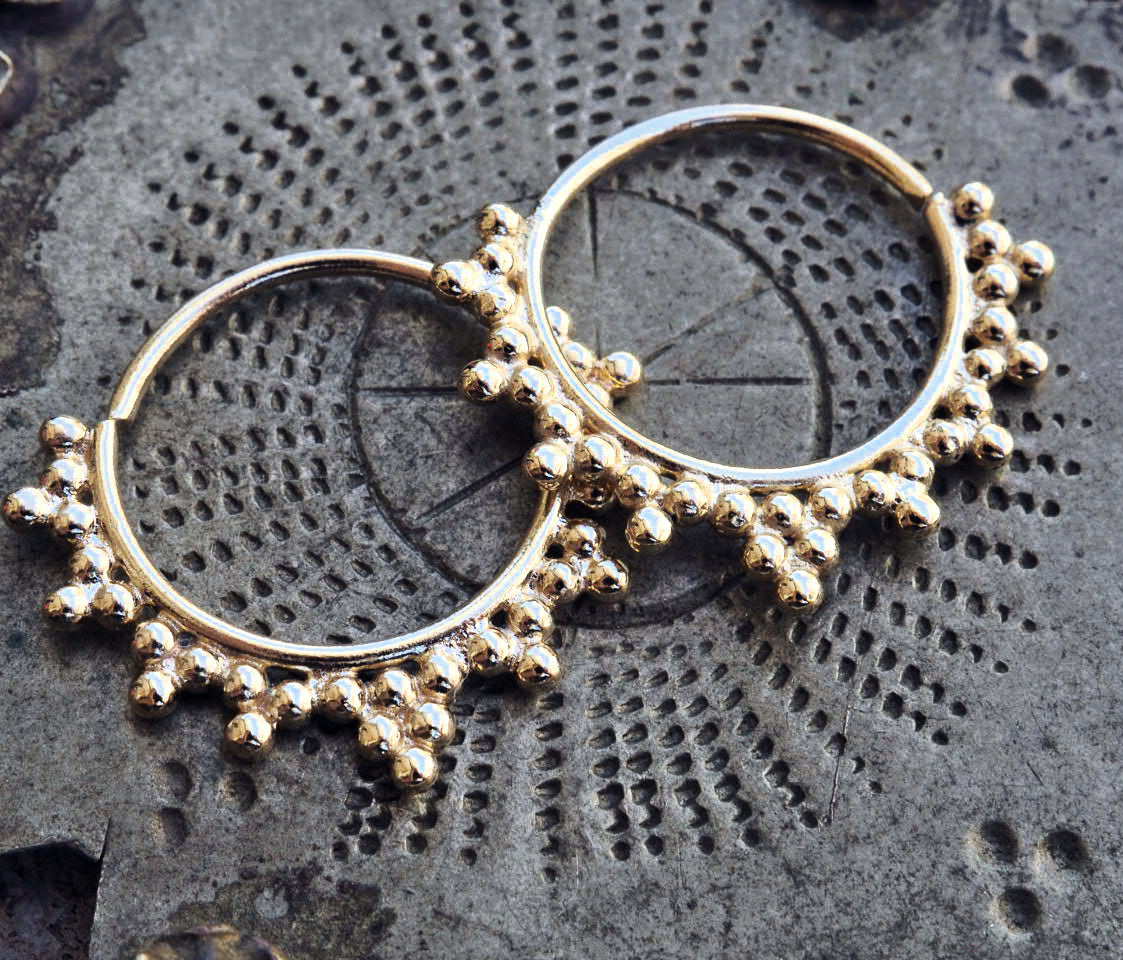 Athena gold plated hoop earrings