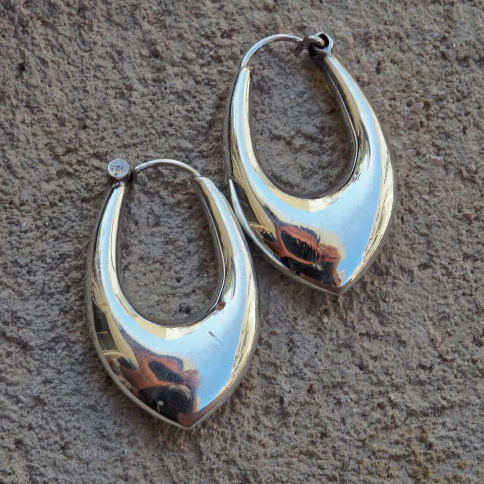 Holly Silver hoop earrings