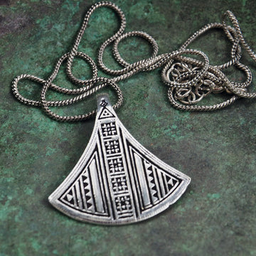 Maya silver brass pendant