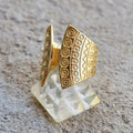 Desert queen adjustable brass ring - Magnetica