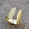 Desert queen adjustable brass ring - Magnetica