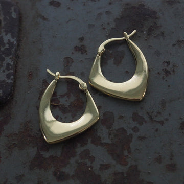 asymmetry gold earrings
