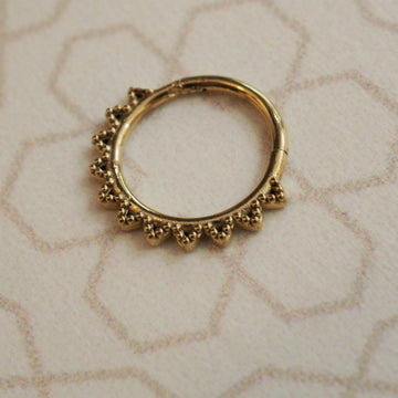 lume titanium gold piercing ring