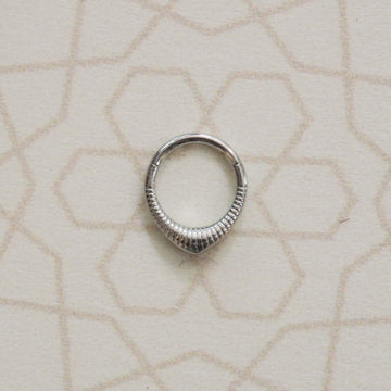 volt titanium silver piercing ring