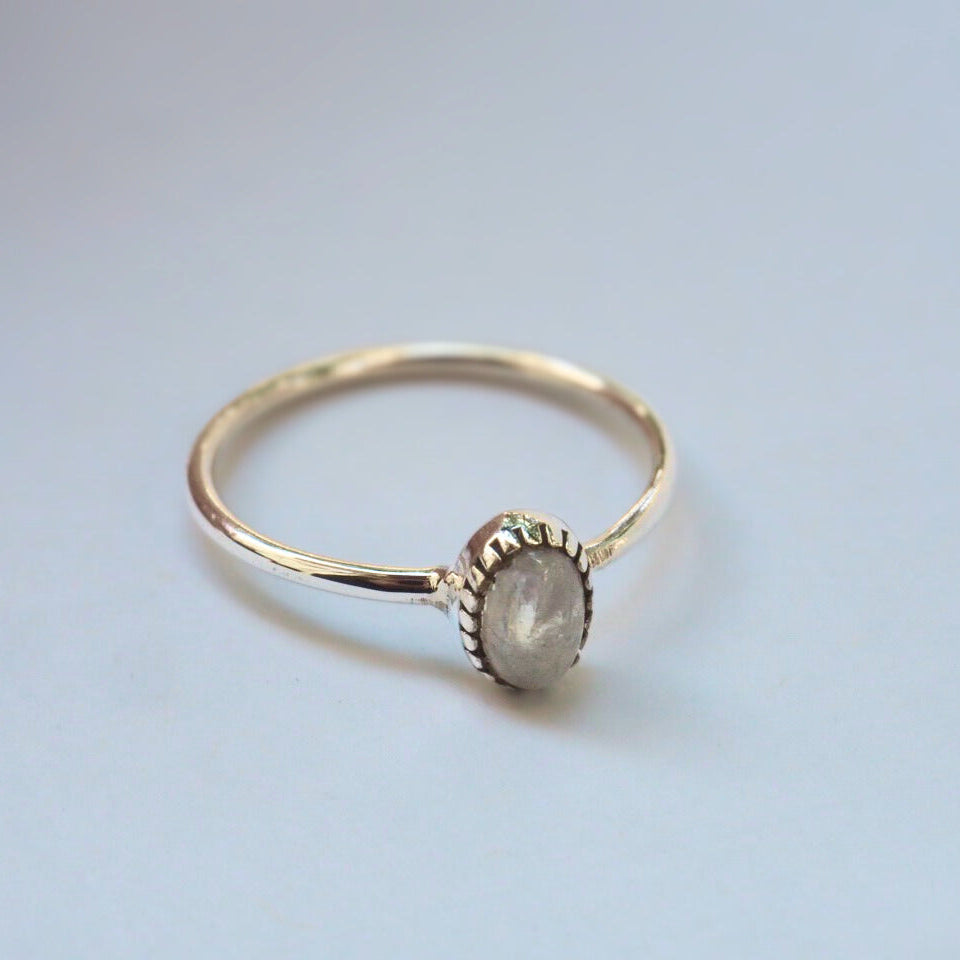 moonstone silver ring
