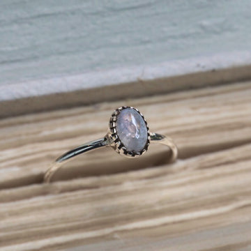 moonstone silver ring