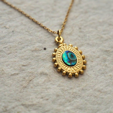 cosmic eye gold necklace