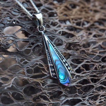 rock silver necklace