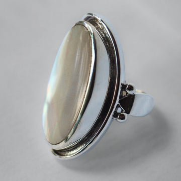 echo pearl silver ring