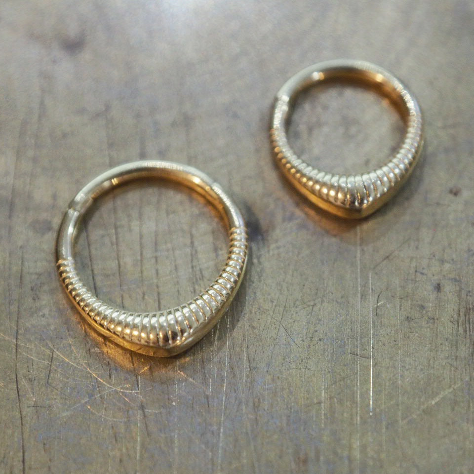 volt titanium gold piercing ring