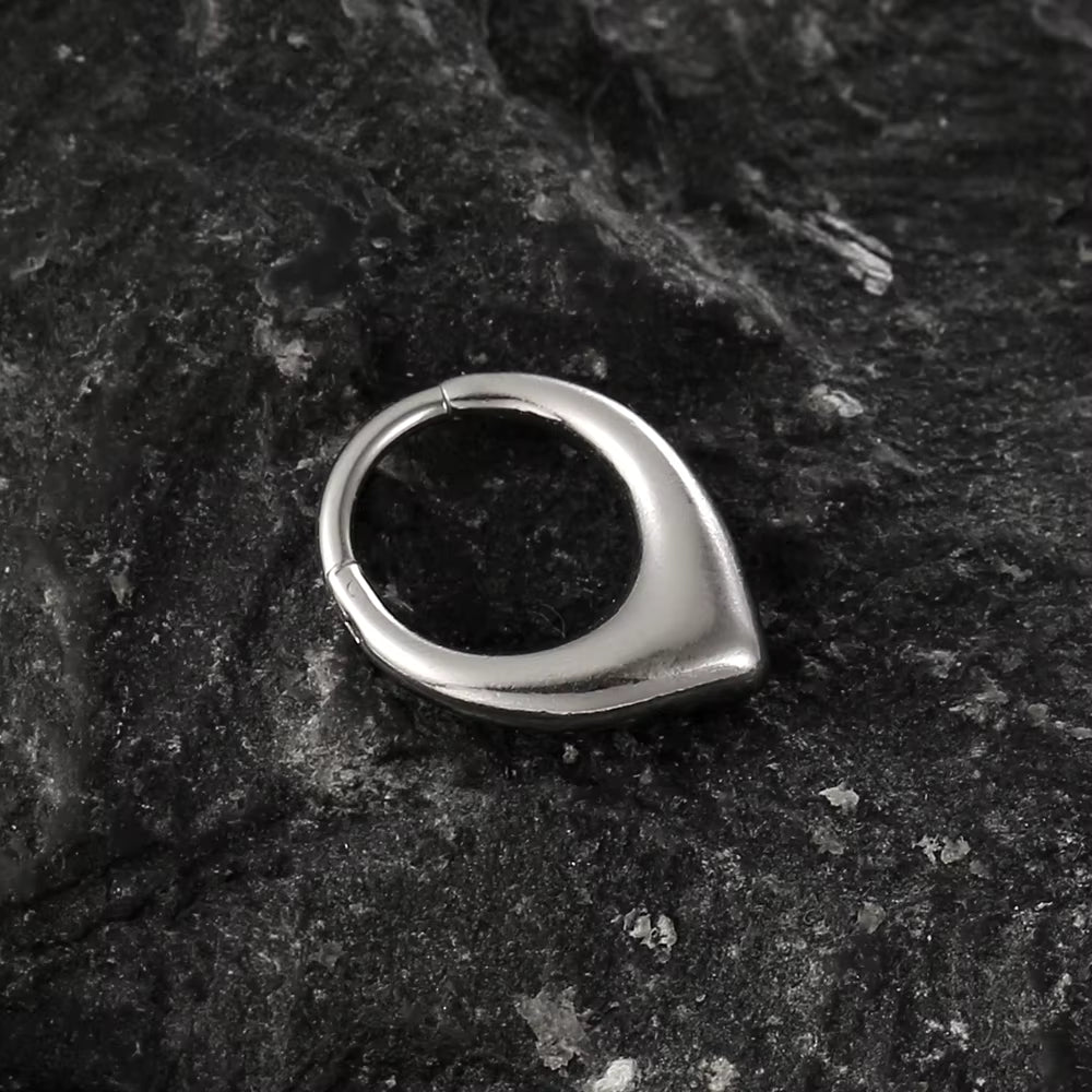 pointy titanium gold piercing ring