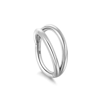silver titanium piercing ring