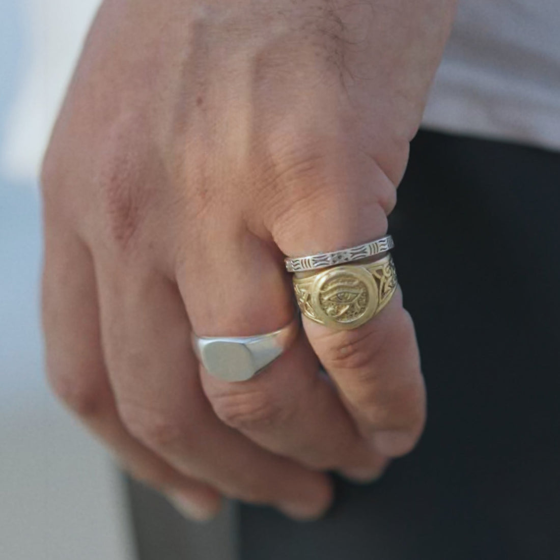 Minimal Karen-A-sterling silver stacking ring-ring-Magnetica