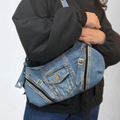 Upcycling תיק כתף ג'ינס בעיצוב - Magnetica