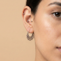 עגילי כסף חישוק בוהו Nara - Magnetica Jewelry