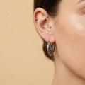 עגילי חישוק כסף naomi - Magnetica Jewelry