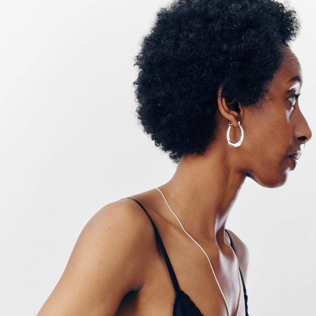 Cosmos Silver hoop earrings